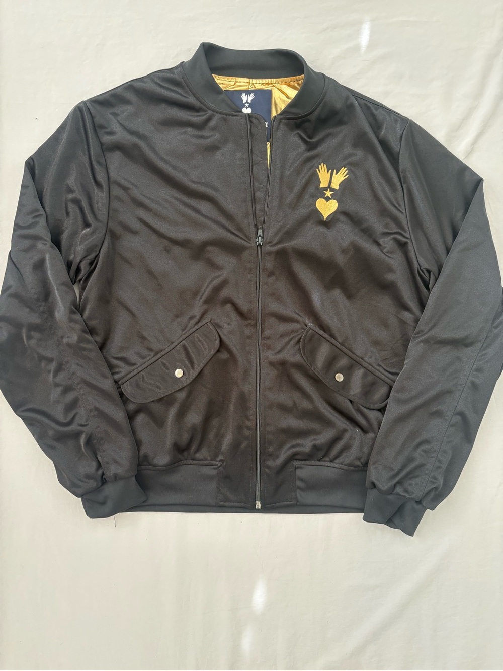 Misericordia No Soy Inocente Bomber Jacket Black Gold Peru Size M